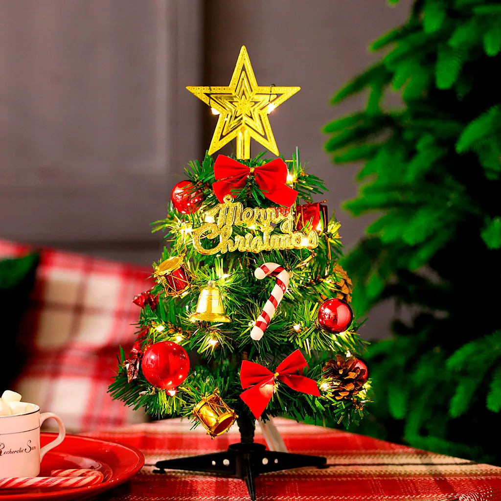 30cm Mini Table Top Christmas Tree Decoration Led Decor Home Xmas Gifts Ornament Christmas Trees Home Garden Worldenergy Ae