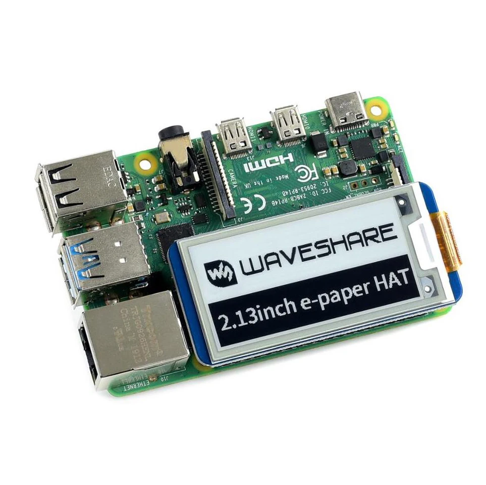 AiSpark 2,13 ''e-paper HAT, 250x122, 2,13 дюймовый E-Ink дисплей для RaspberryPi 2B/3B/Zero W, цвет: черный, белый, частичное обновление
