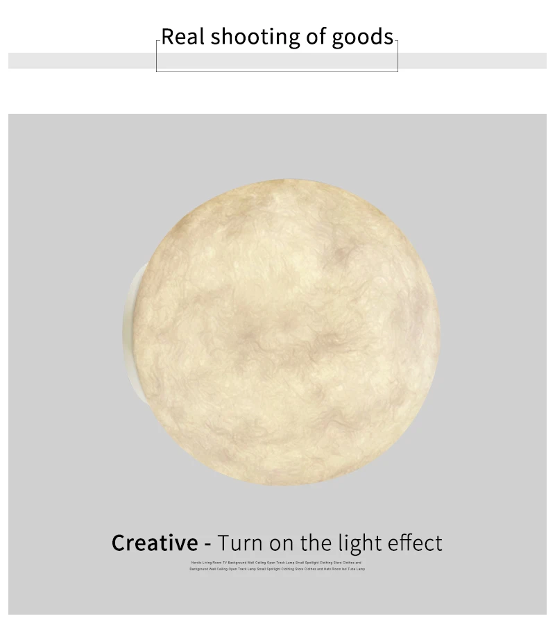 Moon wall lamp Nordic living room decoration lamps simple and creative moon lamp study bedroom bedside wall lamp wall lamp light