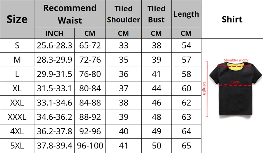 CXZD Plus Size S-5XL for Men Women Neoprene Shaperwear Waist Traine Sauna Sweat Vest Body Shaper Cincher Corset T-Shirt Slimming shapewear for tummy