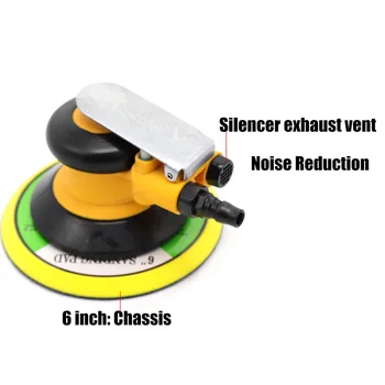 

Pneumatic Air Sander Polisher 6'' 150mm Car Paint Care Tool Polishing Random Orbital Palm Machine Wood working Grinder