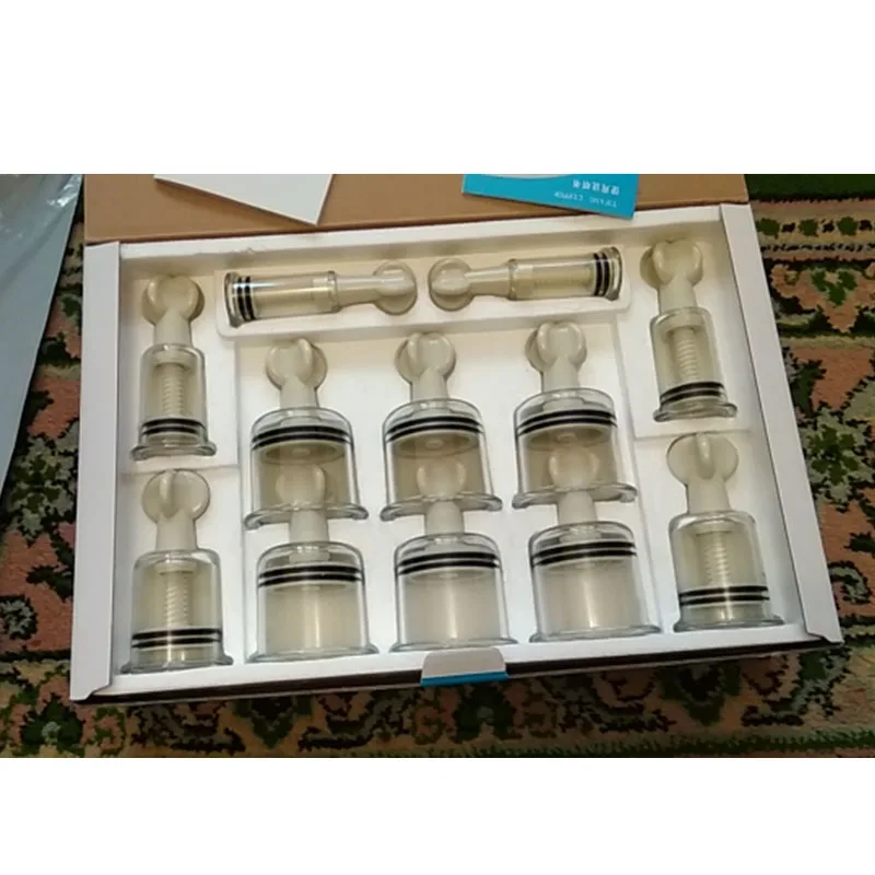 Китайские медицинские твист баночки 12 чашек Магнит Массаж вакуумная терапия антицеллюлитный набор Магнитная иглорефлексотерапия вакуумный Набор баночек