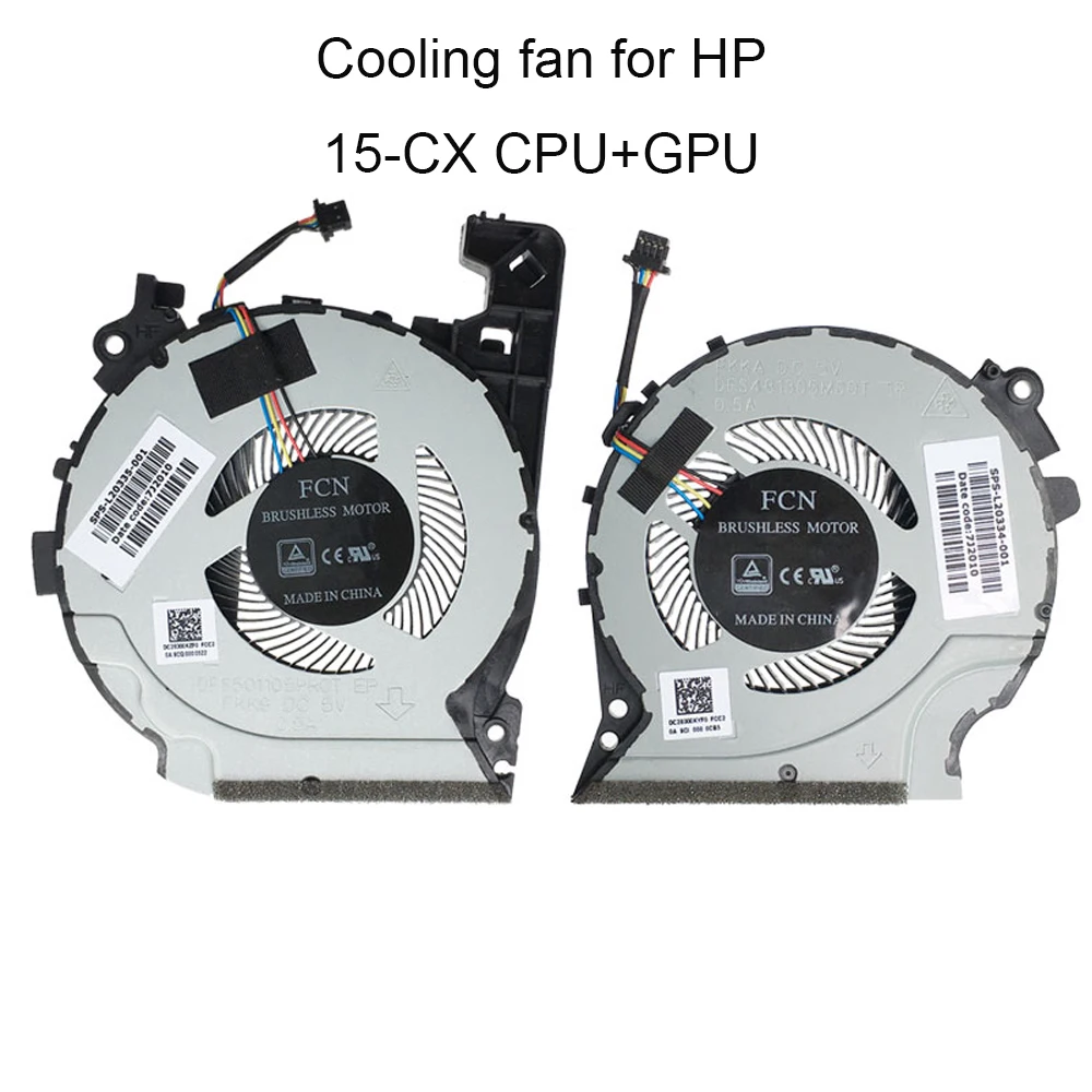 

Notebook PC Radiator CPU Cooling Fans Cooler For HP Gaming Pavilion 15-CX TPN-C133 CX0058WM CX0070TX CX0068TX L20334 L20335 001