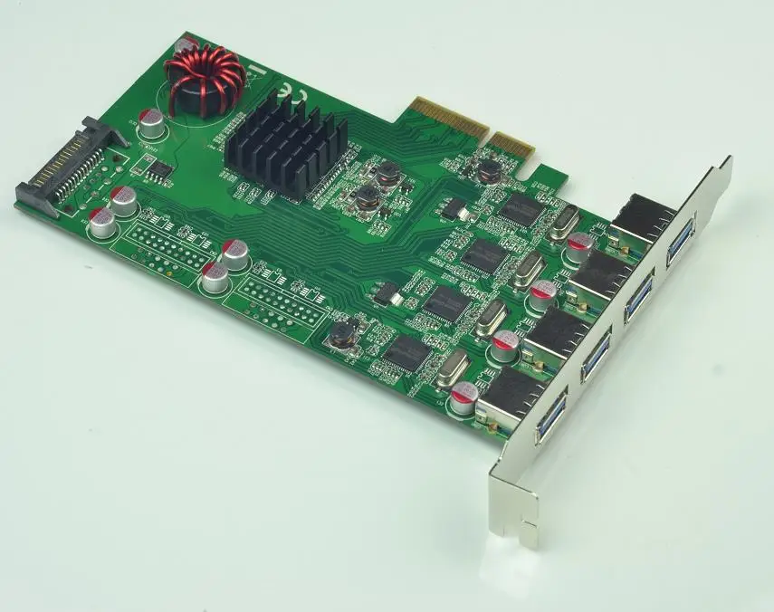 20 Гбит/с PCI-E 2,0X4 4 порта USB3.0 плата расширения 4 ASMedia ASM1042A чипсет+ P17C9X2G608 чип Pci express промышленная камера