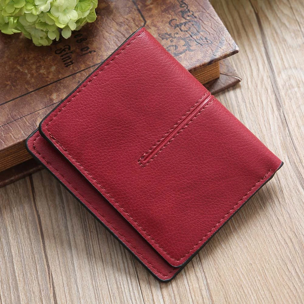 Wallet Female Women Leather Folding Coin Purse Hasp Short Vintage Fashion Lady Wallet For Credit Cards Carteira Feminina 816