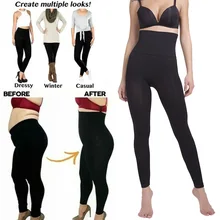 Женские леггинсы с высокой талией, моделирующие спящие леггинсы, контроль живота, обтягивающее белье для похудения и коррекции фигуры, леггинсы, обтягивающие штаны