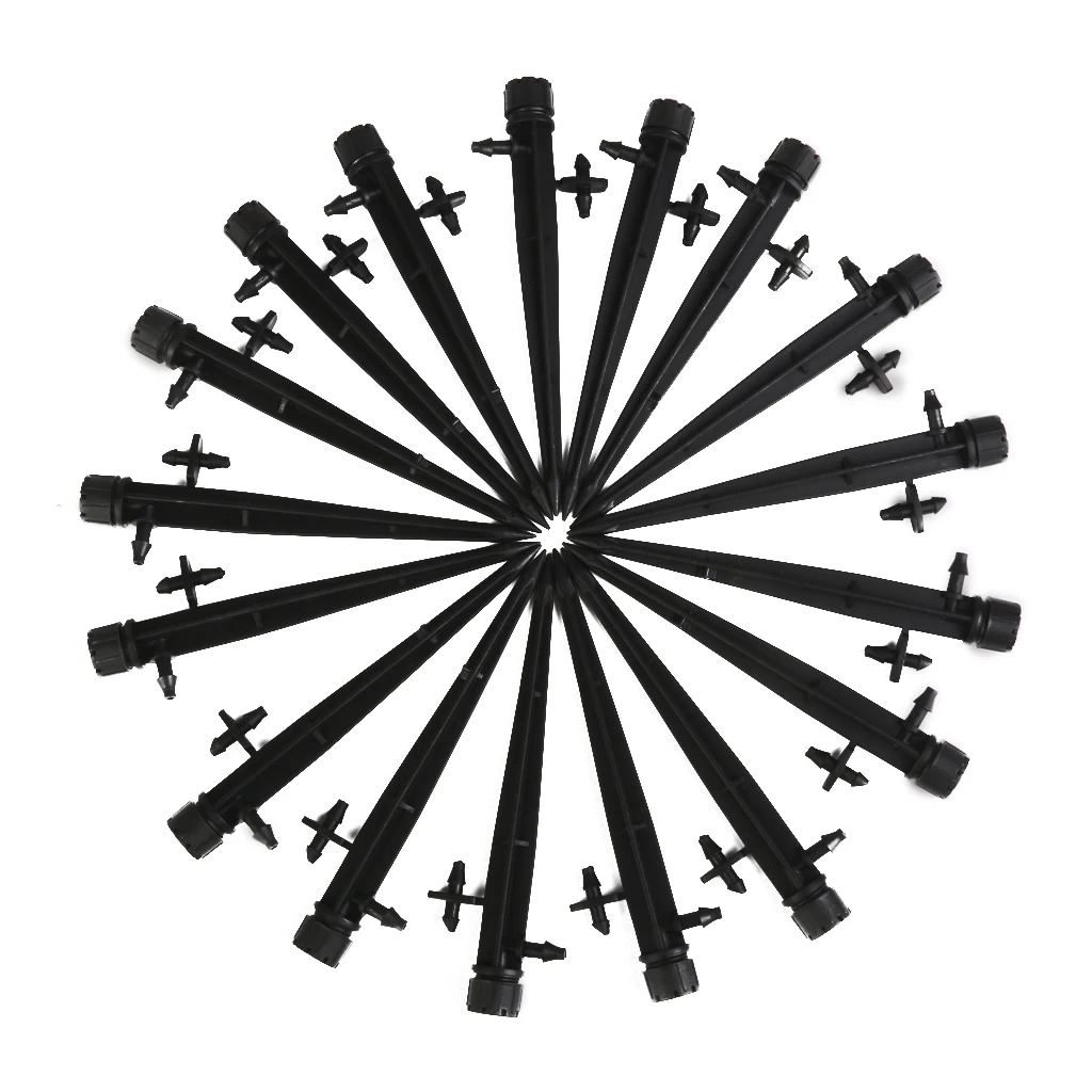 13cm Micro Irrigation Sprinkler Adjustable Emitters Stake Water Dripper 50Pc