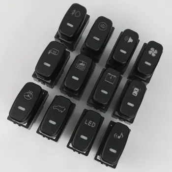 

For Mitsubishi Pajero Front Fog Light LED DRL Heating Up Tail Gate Radar Parking Sensor Switch Button with wire