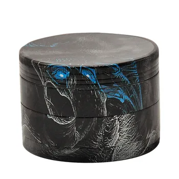 

HORNET Skull Style Zinc Alloy Tobacco Herb Grinder With Water Transfer Process 63MM 4 Piece Metal Smoking Grinder Crusher Mill