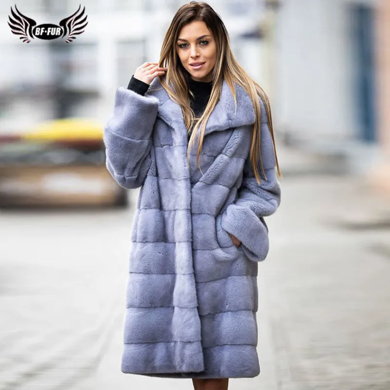90 см длинное модное натуральное Норковое меховое пальто с стоячим воротником для женщин русской зимы размера плюс натуральная норковая Меховая куртка натуральное меховое пальто