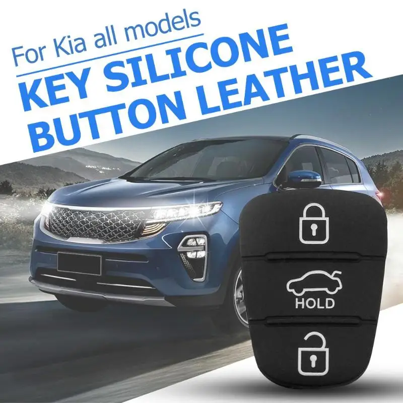 Car Key Shell,Key Shell Silicone 3 Button Key Pad Shell for Hyundai Kia Auto Keys