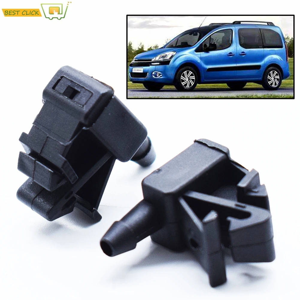 PaarRuitenwisserWasherJetSproeikopVoorPeugeotPartnerTepeeMK2