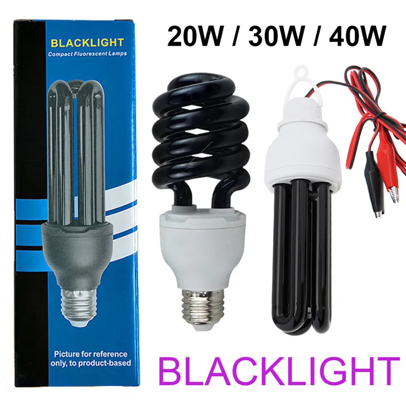 Blacklight UV Lamp 20W 30W 40W Ultraviolet Energy Saving UVA Bulbs