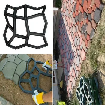 

Garden Walk Pavement Mold DIY Manually Paving Cement Brick Stone Road Concrete Molds Path Maker Reusable DIY Garden Tools