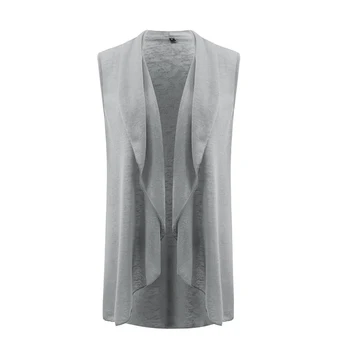 

2019 spring and autumn fashion trend ladies polyester casual natural wild irregular cardigan solid color jacket women clothes