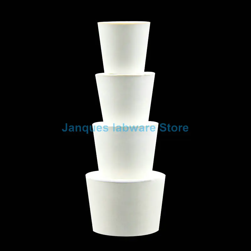 Chemistry Laboratory 000# to #10 White Rubber Stopper for Glass Flask,Test tube rubber cap Drain pipe seal plug choke plug
