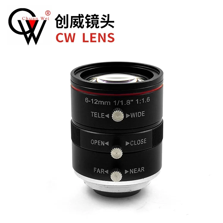 

Industrial Lens 6-12mm Manual Zoom C Port 1 / 1.8 HD 3MP Machine Vision Industrial Camera Lens