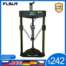 Flsun impressora 3d q5 delta tmc 2208 motorista silencioso sensor de nível automático tft 32bits placa kit de metal kossel titan extrusora 1kg pla