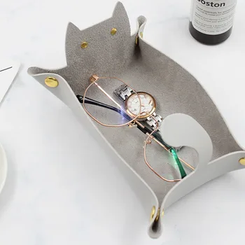 

4pcs Creative Container Buckle Tray Cat Modelling Tray for Bedroom Home Desktop