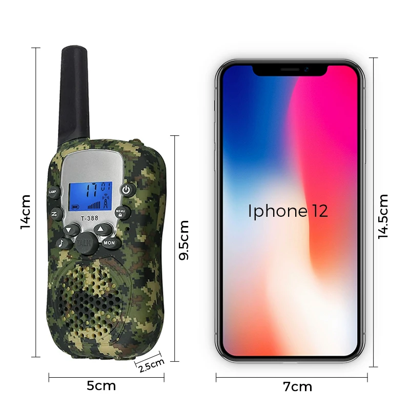 2022 New Kids Walkie Talkie Celular Handheld Transceiver Highlight Phone Radio Interphone 3KM Mini Talkie Walkie Toys Gifts 5