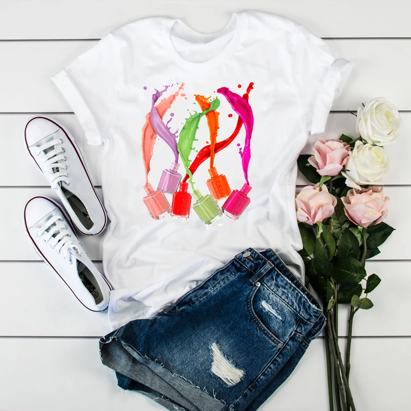 Shirt Women 2020 3D Print 90s Vogue Fashion Tops Tumblr Tshirts T Clothes Shirt Womens Ladies Graphic Female Tee T-Shirt