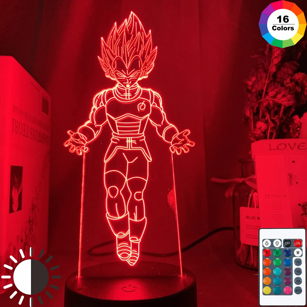 Dragon Ball Vegeta IV светодиодный Ночной светильник с сенсором домашний декор детская