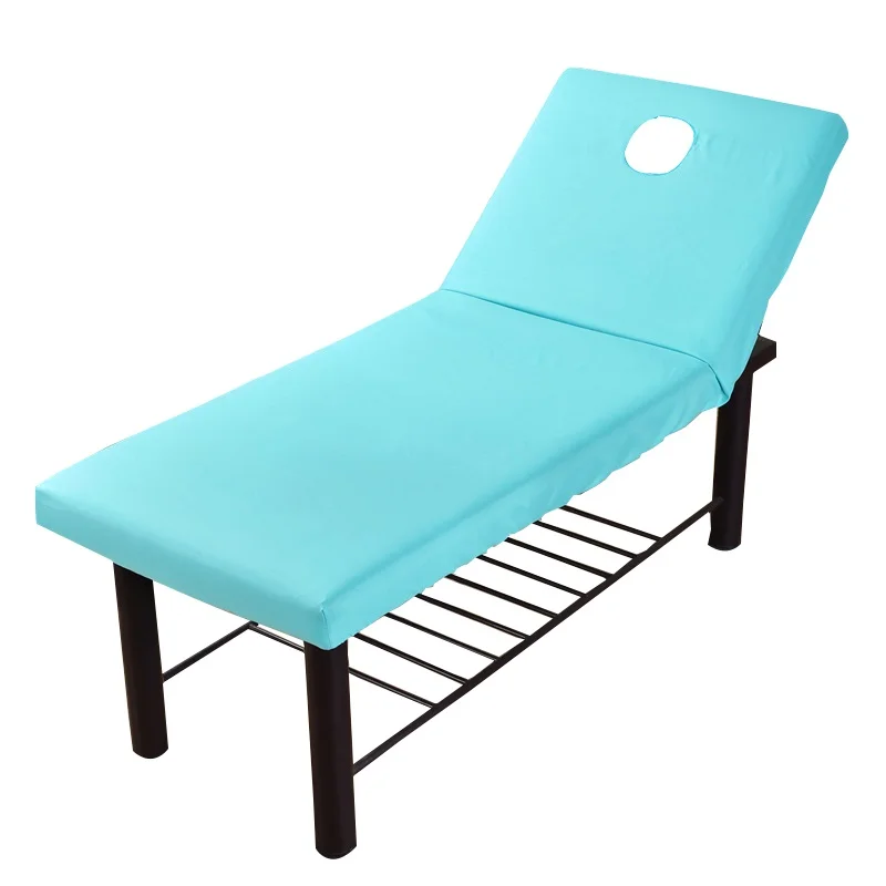 Pure Color Massage Table Bed Fitted Sheet Elastic Full Cover Rubber Band Massage SPA Treatment Bed Cover with Hole Sabanas 5