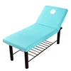 Pure Color Massage Table Bed Fitted Sheet Elastic Full Cover Rubber Band Massage SPA Treatment Bed Cover with Hole Sabanas 5