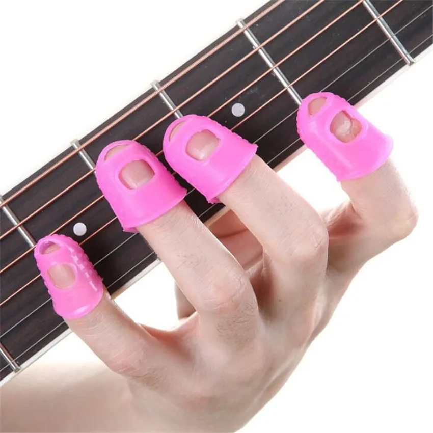 5PCS/lot Silicone Finger Sleeve Anti-scald Non-slip Finger Gloves Guitar Piano Finger Sleeve Protection Case Kitchen Oven Mitts