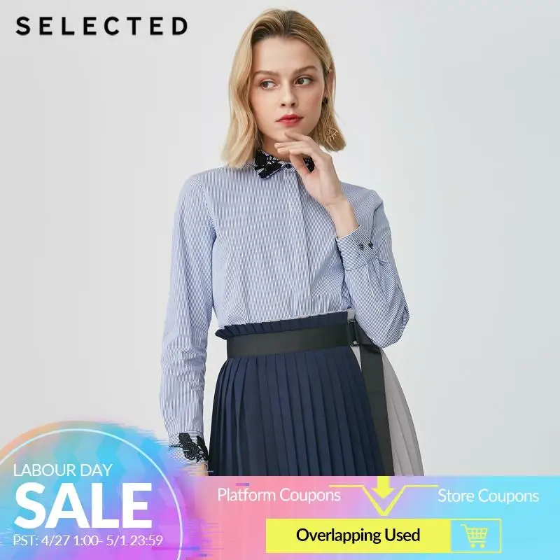 

SELECTED 100% Cotton Regular Fit Cut-out Long-sleeved Shirt S|419105538