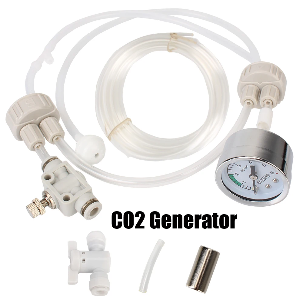 DIY CO2 Valve Diffuser Fish Tank Water Grass Pressure Air Flow Device Aquarium Supplies CO2 Generator System Kit