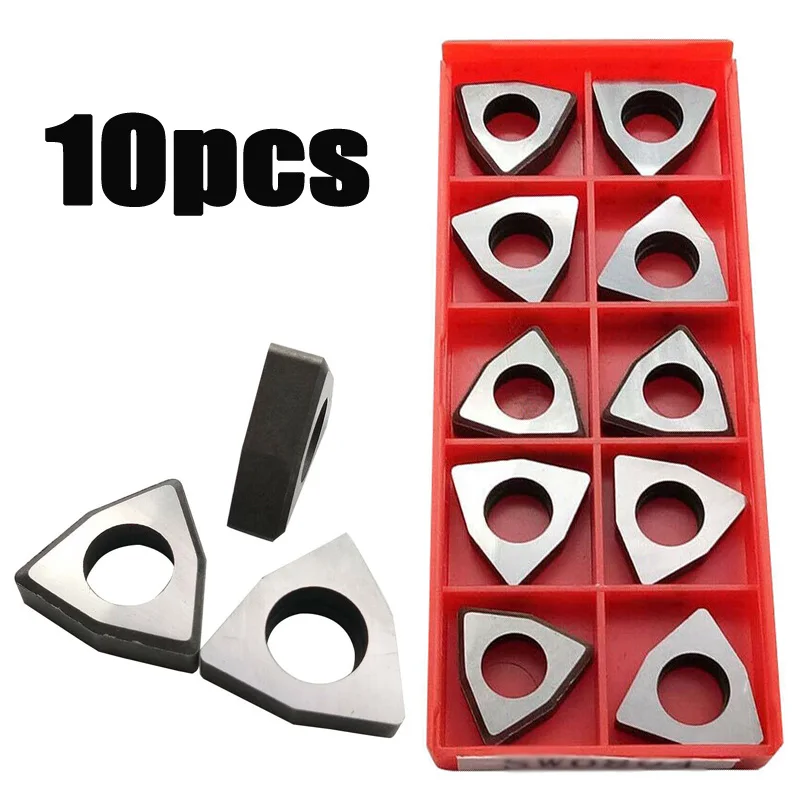 10Pcs Carbide Shim Trigon For WNMG0804 Inserts Turning Power Tools Metalworking