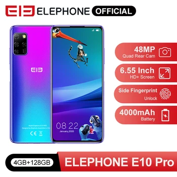 Pre Sale E10 Pro Smartphone 4GB 128GB 48MP Quad Rear Cameras Octa Core NFC 6.55'' HD+ Punch Display 4000mAh Mobile Phone