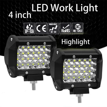 

2PCS 4" LED Combo Work Light Bar Spotlight Off-road Driving Fog Lamp For Truck Boat 12V 24V Headlight For ATV Led Bar