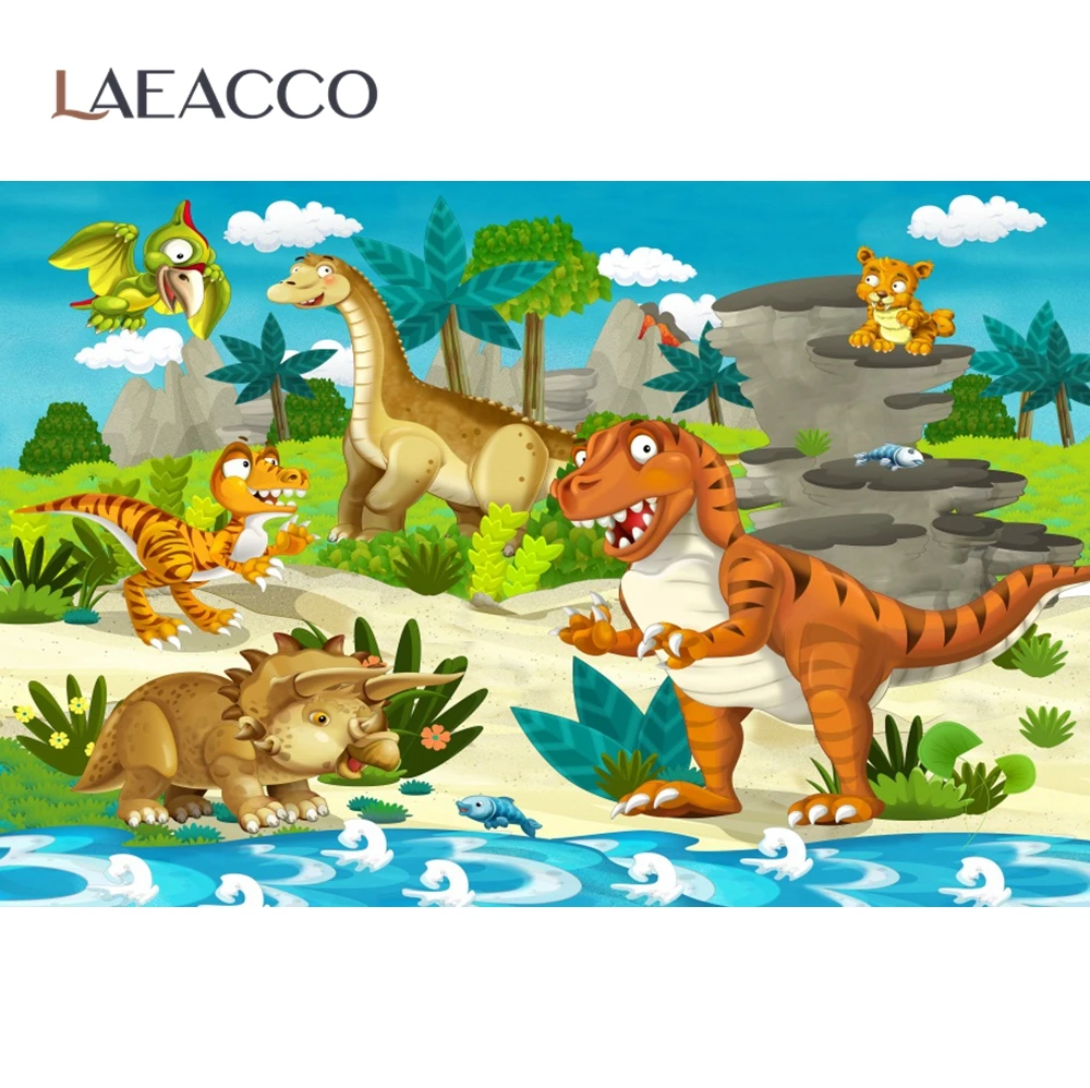 Laeacco Парк Юрского периода динозавра день рождения ребенка мультфильм фотосессия