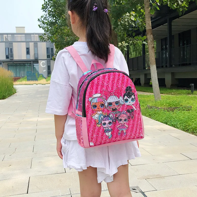 

Children Intelligence Backpack 2019 New Style Korean-style Sequin Flipping Two Pattern Surprise Doll Versatile School Bag