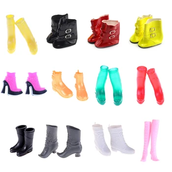 

One Pair Original Fashion Doll High Heeled Rain Boots Jackboots Shoes Accessories For 1/6 Kurhn Doll Toys for Girls