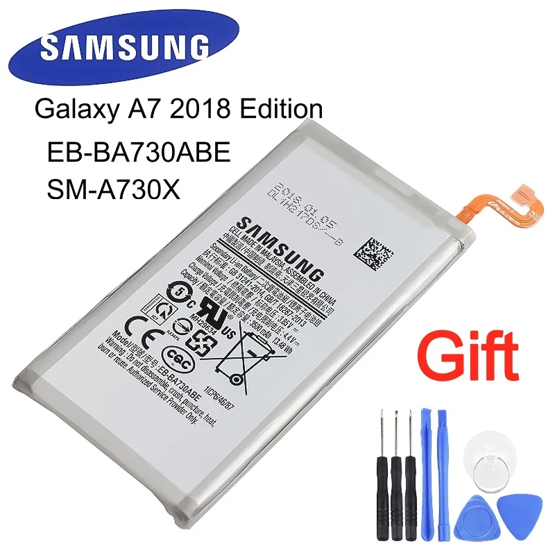 Оригинальная запасная аккумуляторная батарея Samsung для GALAXY A7 A730X EB-BA730ABE