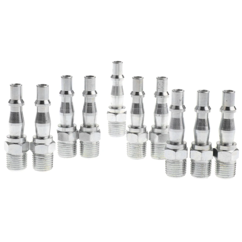 10x Air Line Hose Compressor Fitting Connector 1/4 NPT Quick Release Fishing Tackle Boxes