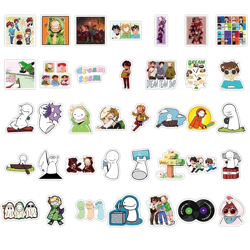 10 50pcs dream smp stickers aesthetic cartoon anime graffiti suitcase suitcase waterproof diy stickers stickers aliexpress