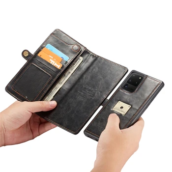 

2 in 1 Leather Case For Samsung Galaxy S20 Ultra Note 10 S10 S10E Plus 9 8 Magnet Purse Flip Case For Samsung S 20 Note10 Plus