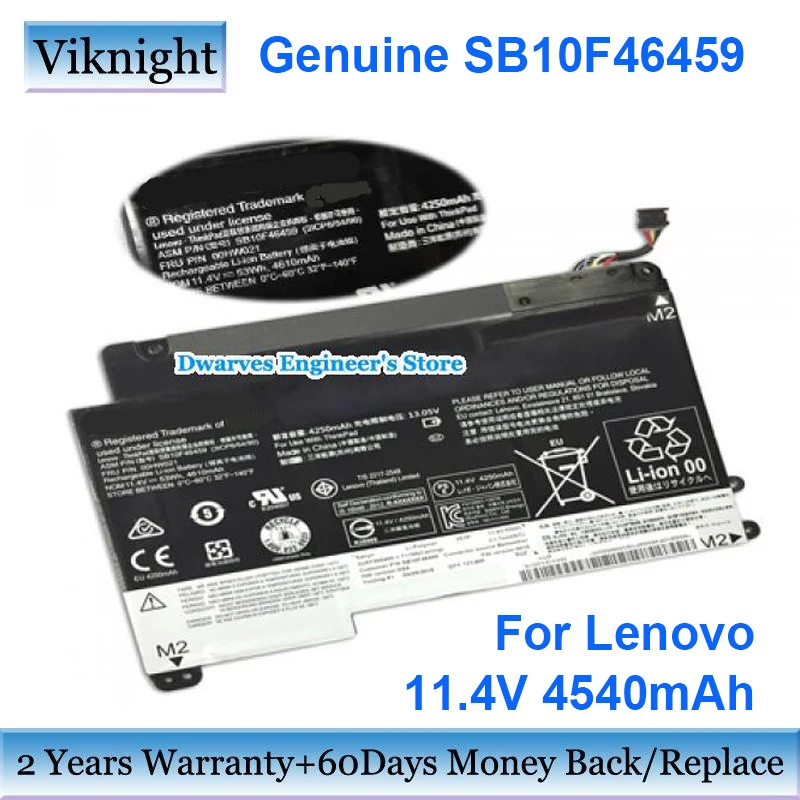 Подлинная батарея SB10F46459 для Lenovo ThinkPad Yoga 460 Аккумулятор ноутбука SB10F46458 00HW020 00HW021 11 4
