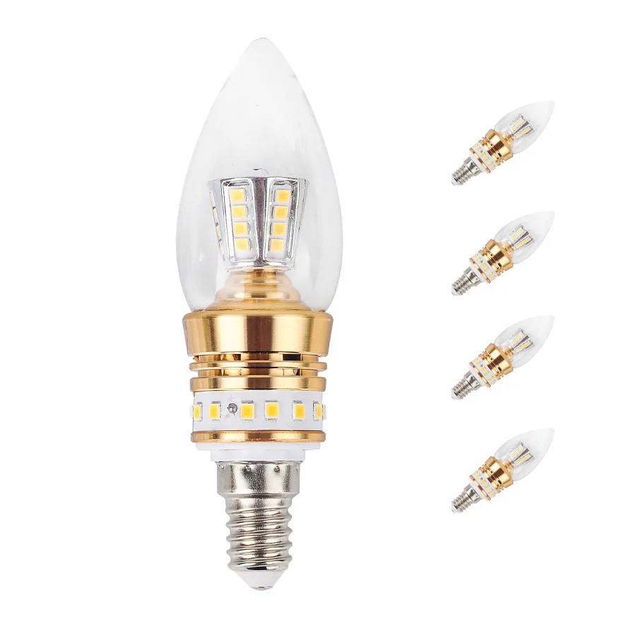 

LED pointed candle light E14 light source 8W warm light new up and down light AC85-265V