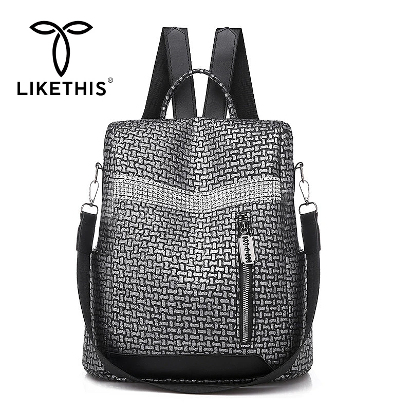 LIKETHIS, модная Высококачественная Дизайнерская Женская дорожная сумка через плечо из искусственной кожи, рюкзак для девочек, школьный рюкзак, сумки