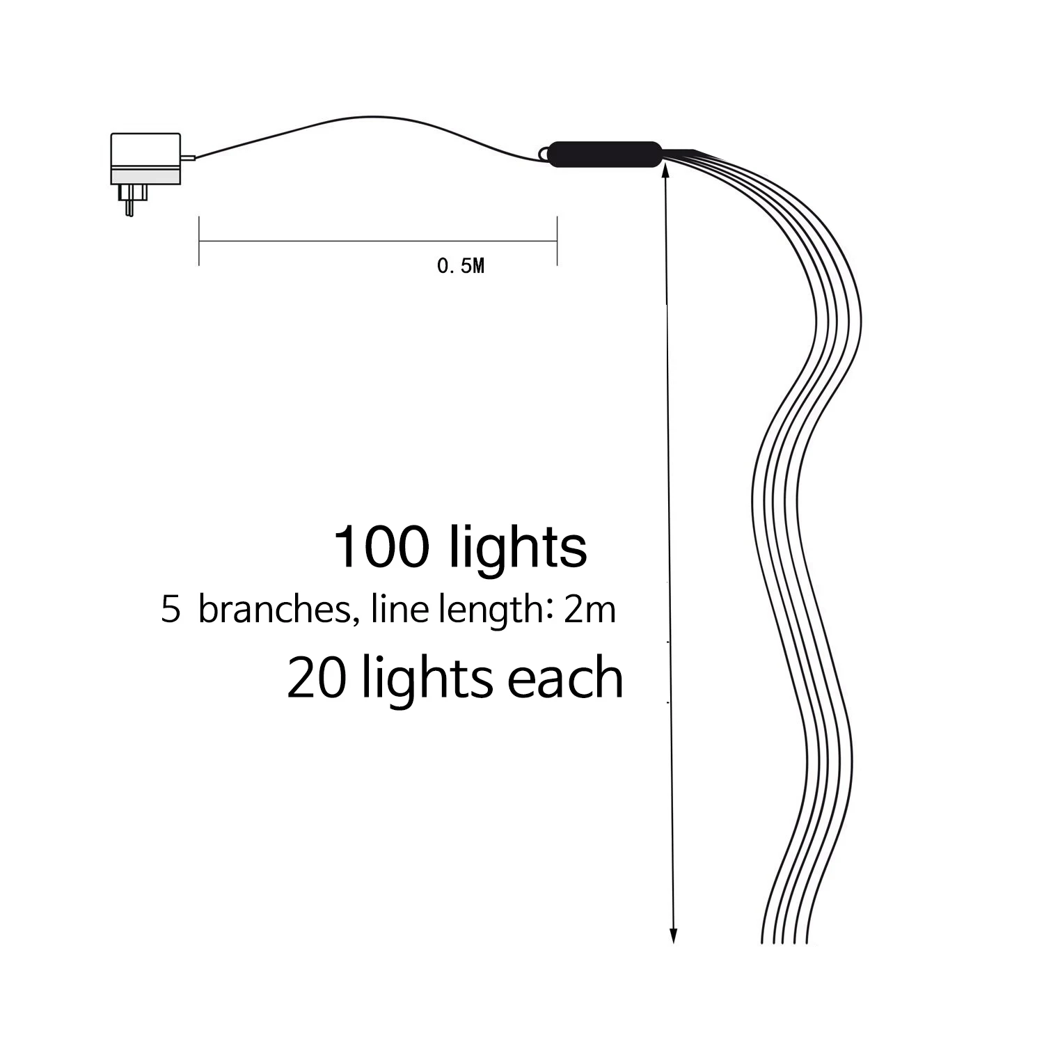 Super Bright Fairy String Copper Wire Landscape Lamp Outdoor Festival Fairy String Light Tree Rattan Lamp 100LED 20m Xmas Decor