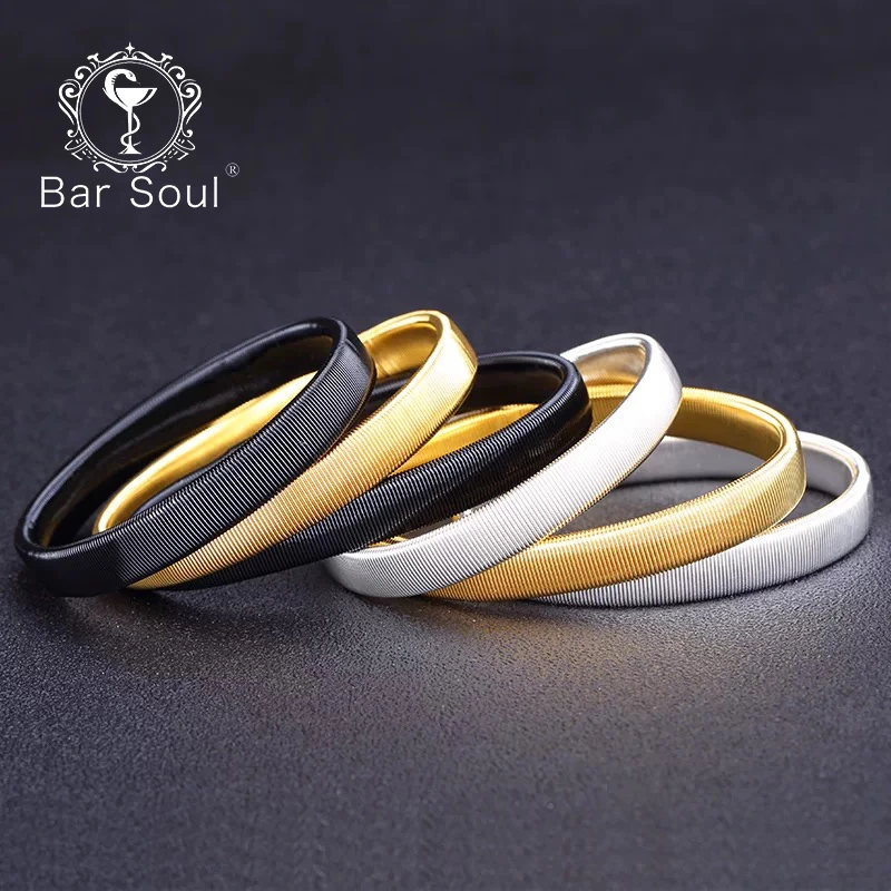 Bar Soul Creative Metal Sleeve Garter Resilient Armband Exquisite