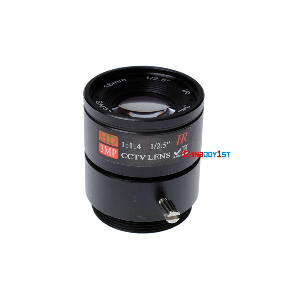 Объектив CS 5 шт. 3 Мп 4 мм 6 8 12 16 1/2 дюймов F1.4 Fixed IR 0 для ИК камеры видеонаблюдения