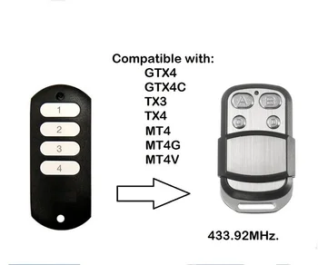 

Replacement remote for GTX4, GTX4C,TX4 remote control 433mhz rolling code remote