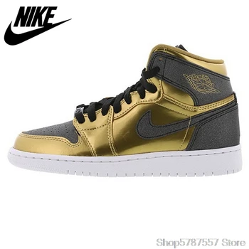 

Nike Beacon Sports Air Jordan 1 RETRO HIGH BHM AJ1 Black Men's Comfortable Slip Basketball Shoes Sneakers