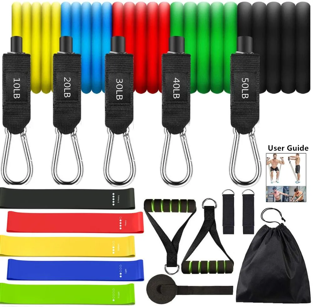 Pull Up Resistance Band Pack Pull Rope Resistance Band 150lbs Set 16